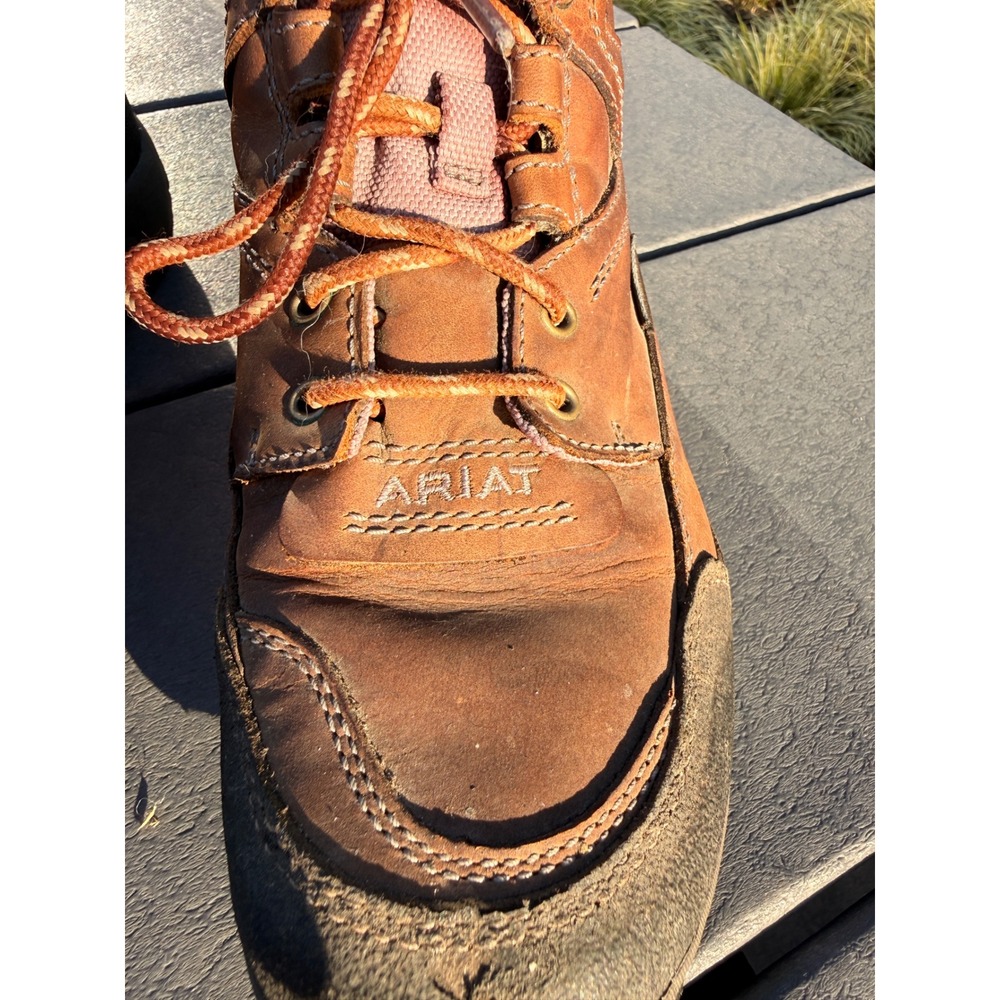 Ariat Terrain H2O Boots Copper Brown 8 B Leather Waterproof Hiking Equestrian - Picture 2 of 11